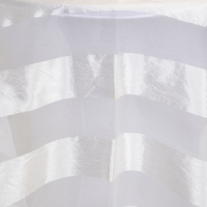 Stripe Chiffon Overlay: Ivory