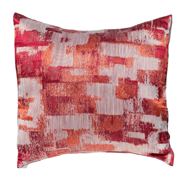 Orange Brush Strokes Pillow