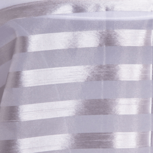 Stripe Chiffon Overlay: Silver
