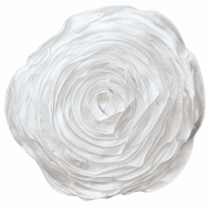 White Rose Round Pillow