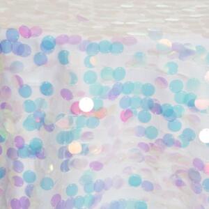 Sequin Overlay: White Pailette Disc