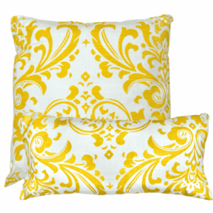 Yellow Damask Pillow