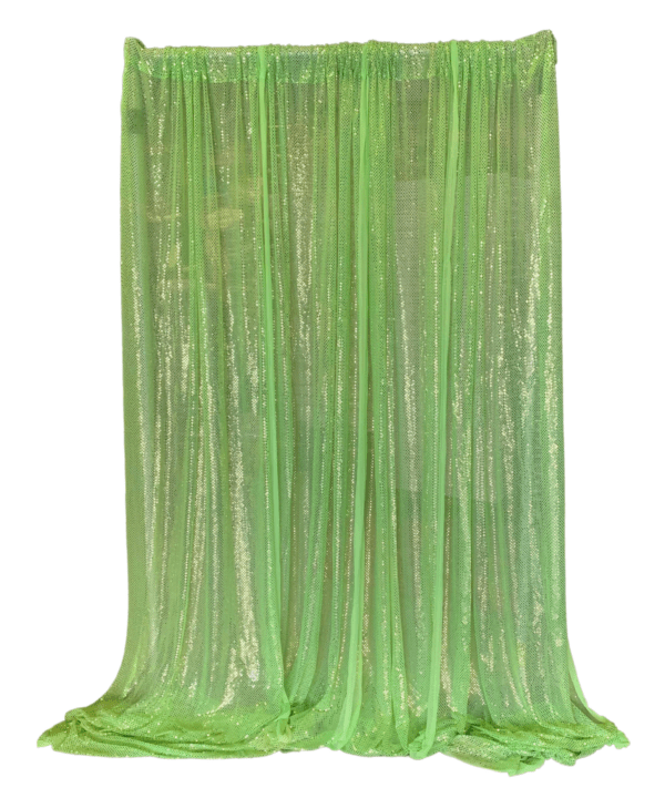 Lime Green Microdot Drape