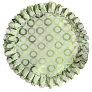 Green Rabanne Circles Pleated Placemat